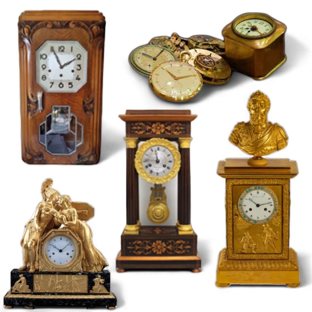 Ensemble de montres anciennes : montres-bracelets en or, plongeuse, montres de gousset
