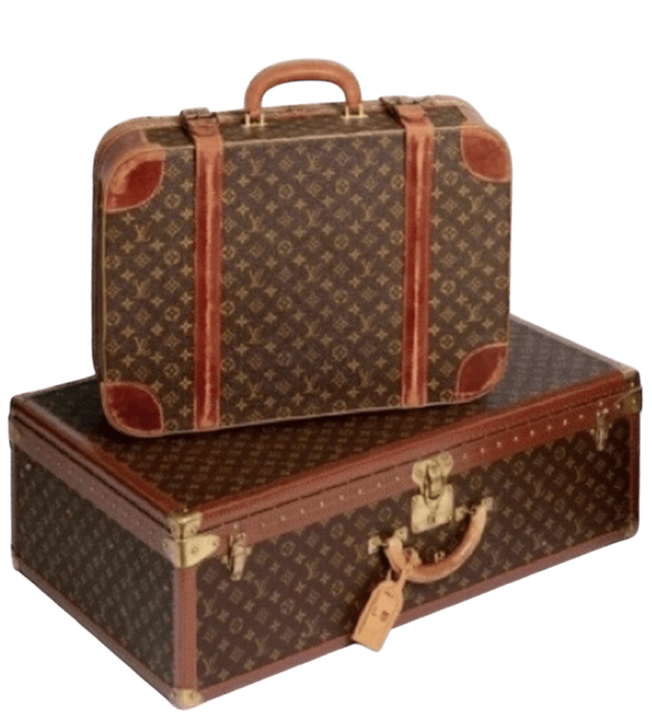 Valise et malle Louis Vuitton en toile monogramme