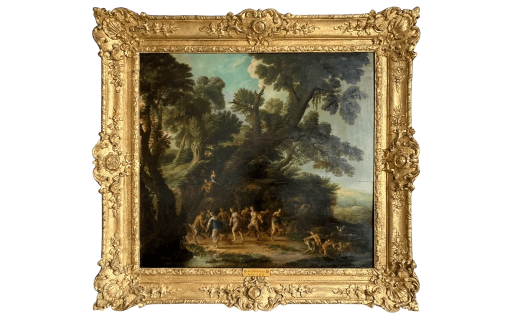 Paysage ancien à l'huile
